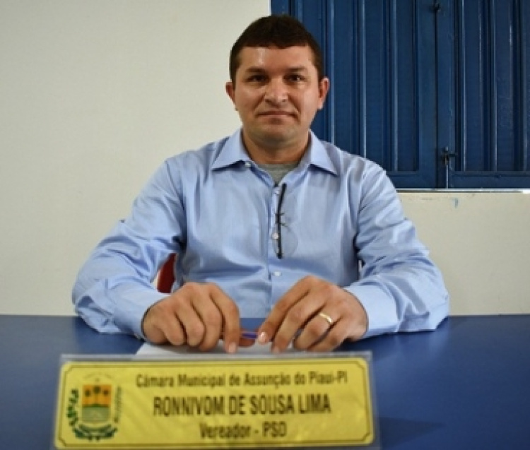 Presidente da Câmara Municipal, Ronnivom  de Sousa Lima (PSD)/Foto:Valter Lima