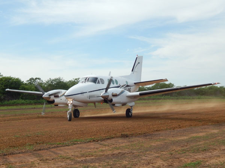 Avião fazendo pouso na pista atual/Foto:Francisco Alves