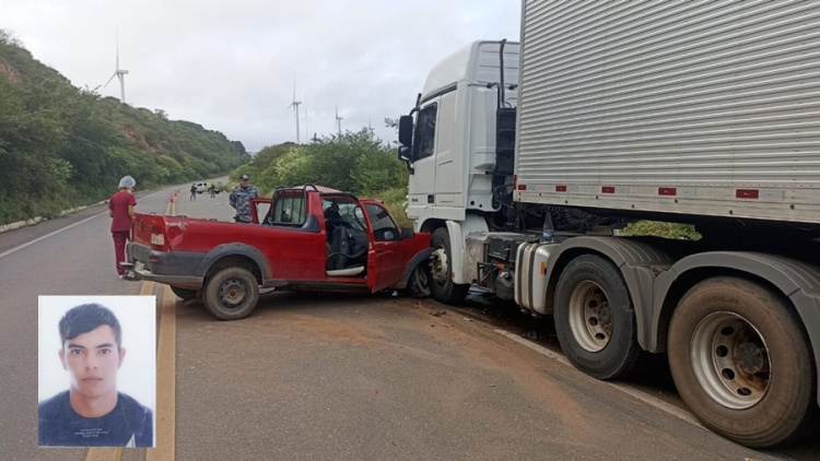 ovem morre após colidir carro contra carreta no interior do Piauí /Cidades na Net