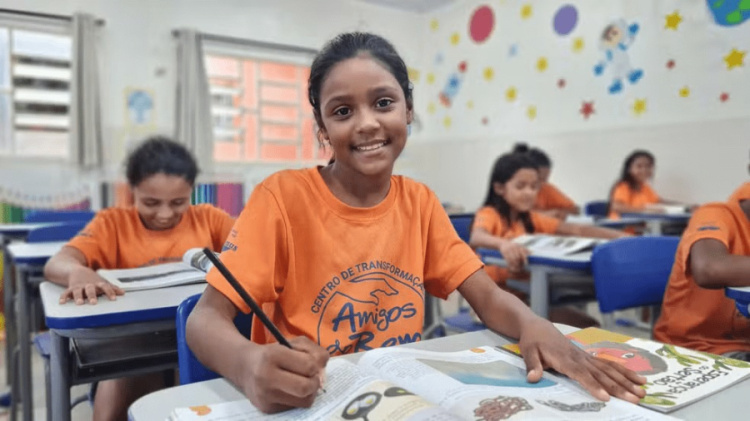 Escola do Sertão de Pernambuco é destaque no Ideb. — Foto: Amigos do Bem