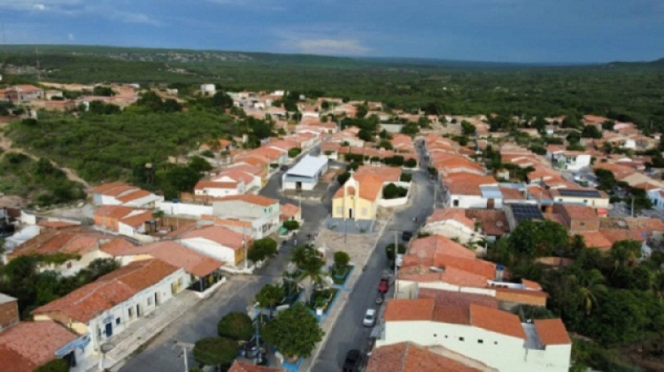 Imagem aérea do centro da cidade de Assunção do Piauí/ reprodução 