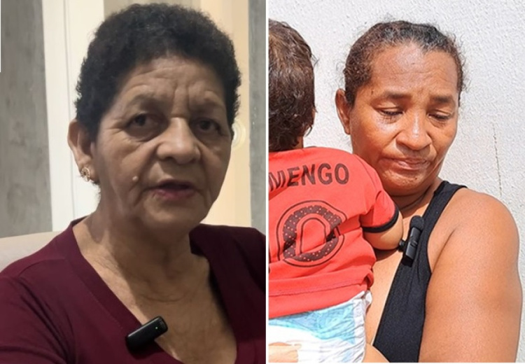 Lucélia Maria (esq.) ficou cinco meses presa acusada de matar duas crianças; Maria dos Aflitos (dir.), avó das crianças, confessou o crime 